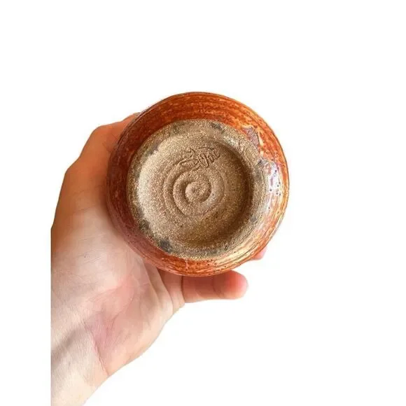 Handmade Rustic Stone Studio Pottery “Mingei-sota” Style Tea Pot & 4 Unique Tea